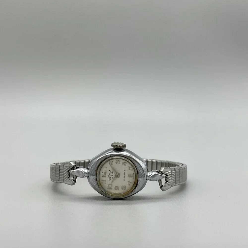 Vintage Guildcraft Gruen Womens Watch 17mm Swiss Cocktail Silver Manual Wind